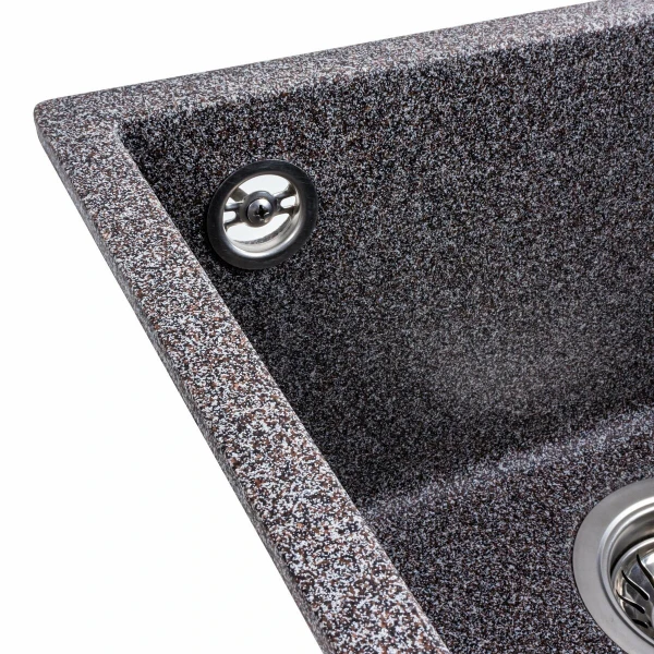 Гранітна мийка для кухні Platinum 4040 RUBA матовий мікс