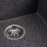 Гранітна мийка для кухні Platinum 4040 RUBA матовий мікс