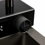 Кухонна мийка сіра Platinum Handmade "ВОДОСПАД" PLATINUM 75×46D PVD