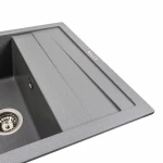 Кухонна мийка гранітна матова 7050 CASCADA Platinum Сірий мусон