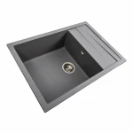 Кухонна мийка гранітна матова 7050 CASCADA Platinum Сірий мусон