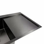 Кухонна мийка CM 78*50 L чорна PVD VALESO Handmade (круглий сифон 3,0/0,8)