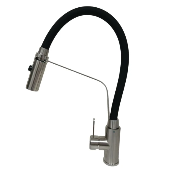 Кухонний змішувач гнучкий з тримачем VALESO KN36 чорний