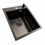 Кухонна мийка PVD чорна 40*50 VALESO Handmade (товщина 3,0/1,5)