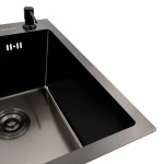 Кухонна мийка PVD чорна 40*50 VALESO Handmade (товщина 3,0/1,5)