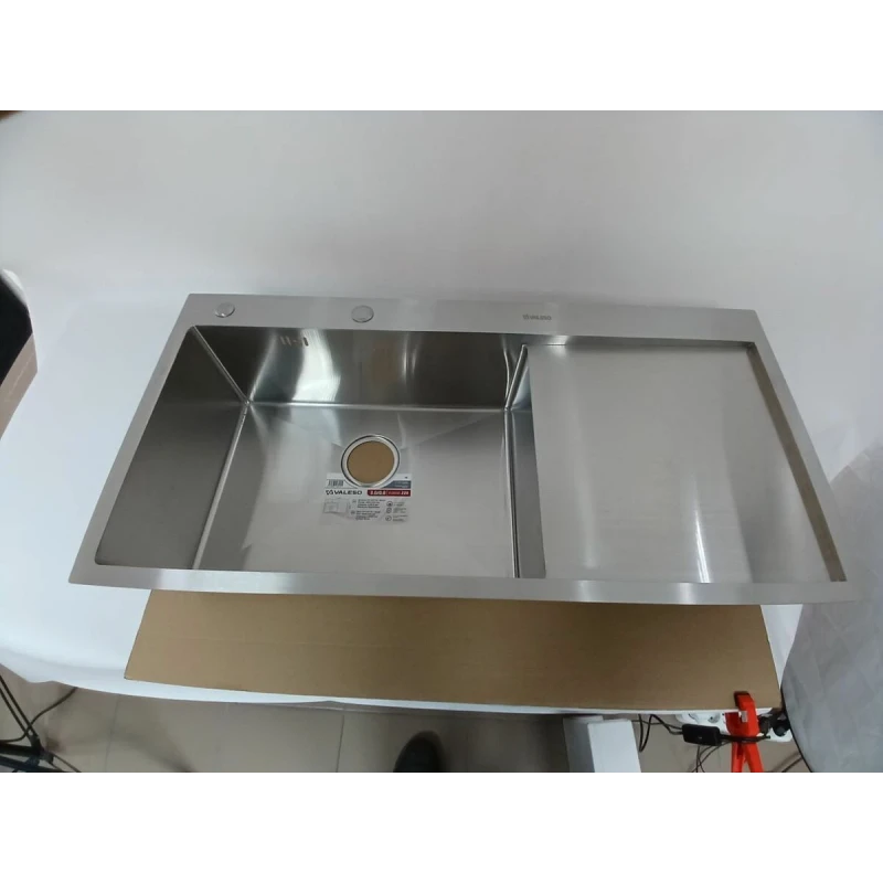 Кухонна мийка Handmade VALESO CM 100×50 L нержавійка (3.0/0.8)