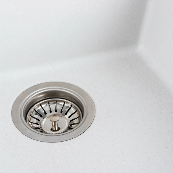 Гранітна мийка для кухні VALESO 4040 RUBA матовий білосніжний