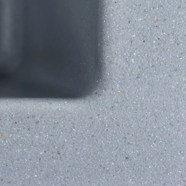 Гранітна мийка для кухні VALESO 4040 RUBA матовий сірий металік