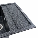 Гранітна мийка для кухні VALESO 6550 LOTOS матовий Графіт