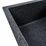 Гранітна мийка для кухні VALESO 6550 LOTOS матовий Графіт