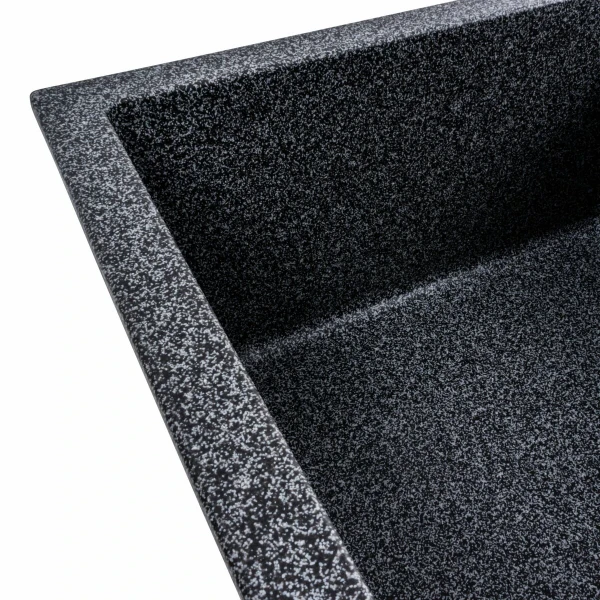 Гранітна мийка для кухні VALESO 6550 LOTOS матовий Графіт