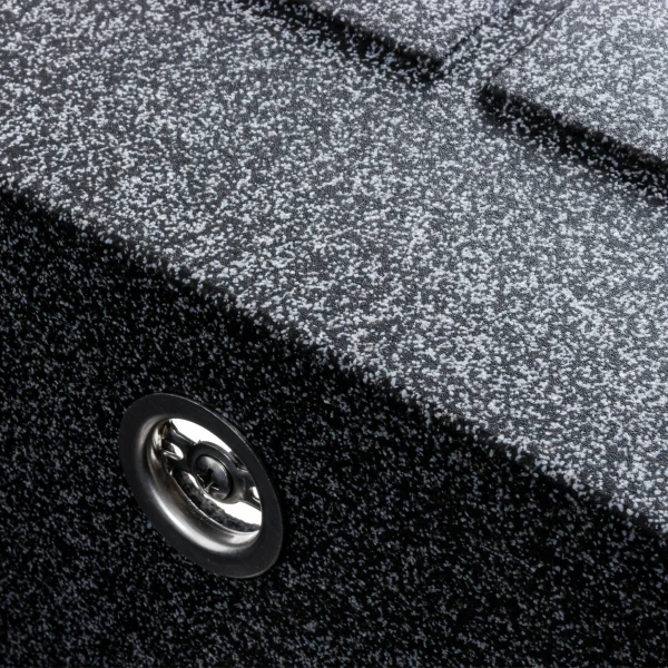 Гранітна мийка для кухні VALESO 6550 LOTOS матовий Графіт