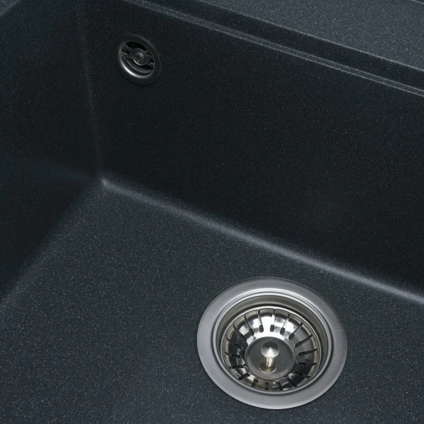 Гранітна мийка для кухні VALESO 5149 FIESTA матова Антрацит