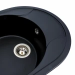 Гранітна мийка для кухні VALESO 5847 ONYX матова (чорна)