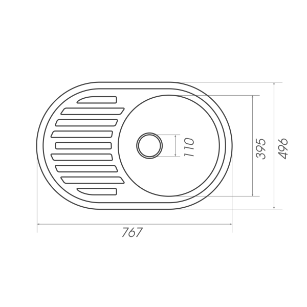 Гранітна мийка для кухні VALESO 7750 LIRA матова Чорна