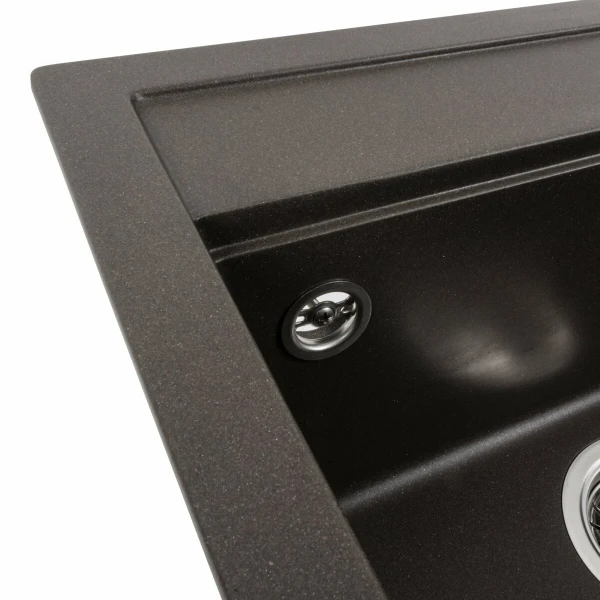 Гранітна мийка для кухні VALESO 5149 FIESTA матова Темна скеля