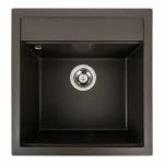 Гранітна мийка для кухні VALESO 5149 FIESTA матова Темна скеля