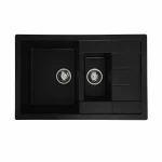 Гранітна мийка для кухні VALESO 7850W TOSKANA матова Чорна