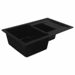 Гранітна мийка для кухні VALESO 7850W TOSKANA матова Чорна