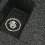 Гранітна мийка для кухні VALESO 7850W TOSKANA матова Графіт