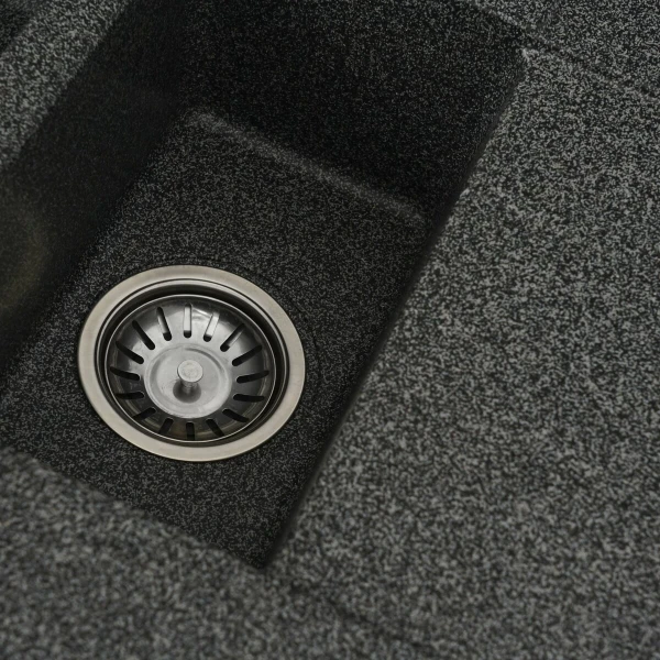 Гранітна мийка для кухні VALESO 7850W TOSKANA матова Графіт