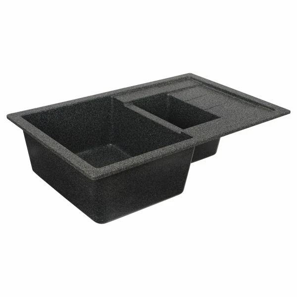 Гранітна мийка для кухні VALESO 7850W TOSKANA матова Графіт