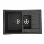 Гранітна мийка для кухні VALESO 7850W TOSKANA матова Графіт