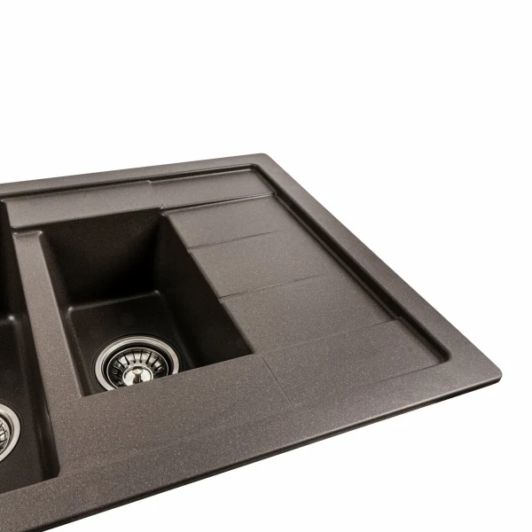 Гранітна мийка для кухні VALESO 7850W TOSKANA матова Темна скеля