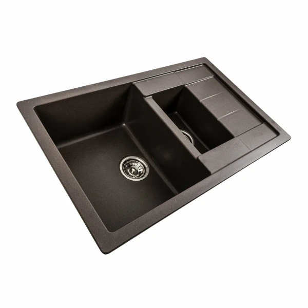 Гранітна мийка для кухні VALESO 7850W TOSKANA матова Темна скеля