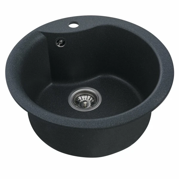 Гранітна мийка для кухні VALESO 480 TURAS матова Антрацит