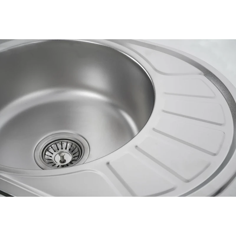 Кухонна мийка нержавіючої сталі Platinum САТИН PLATINUM 5745 з (0,6/170 мм)