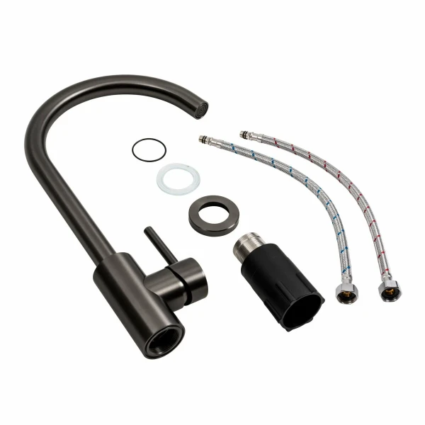 Змішувач кухонний Platinum PVD чорний 8003А-LI