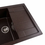 Гранітна мийка для кухні Platinum Шоколад PLATINUM 6550 INTENSO матова
