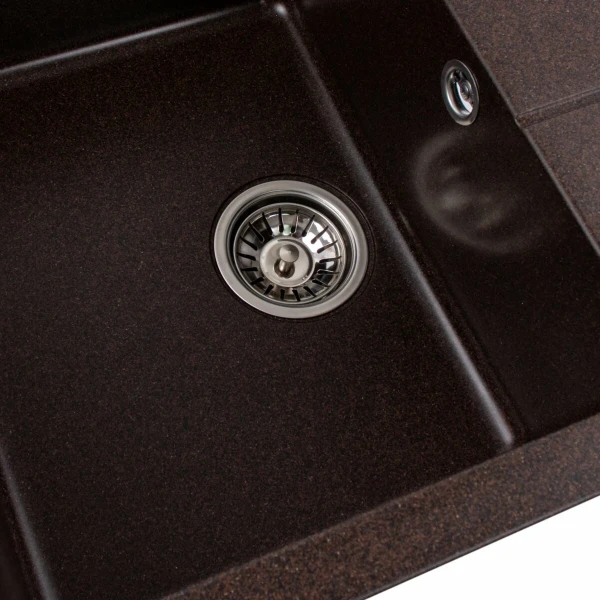 Гранітна мийка для кухні Platinum Шоколад PLATINUM 6550 INTENSO матова