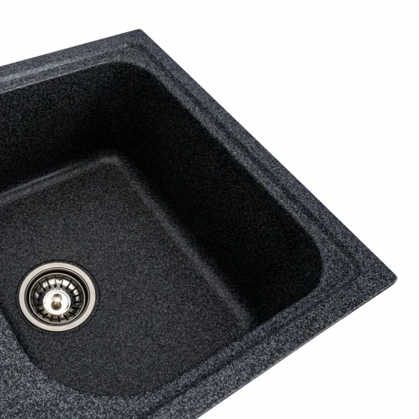 Гранітна мийка для кухні Platinum 7950 Equatoria матовий Графіт