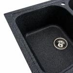 Гранітна мийка для кухні Platinum 7950 Equatoria матовий Графіт