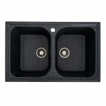 Гранітна мийка для кухні Platinum 7950 Equatoria матовий Графіт