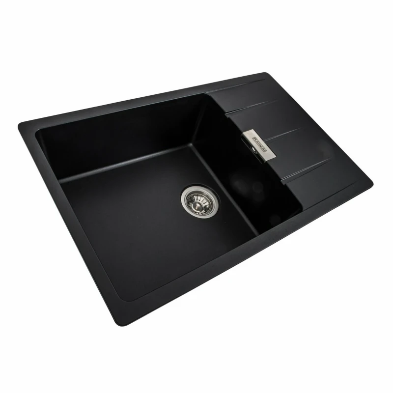 Гранітна мийка для кухні Platinum PLATINUM 7850 ROMA матова (чорна)