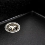 Гранітна мийка для кухні Platinum 7945 Paruana матова Чорний металік
