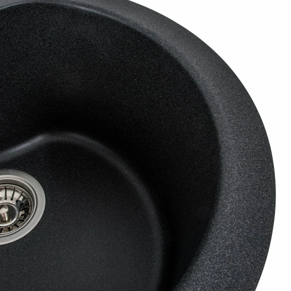 Гранітна мийка для кухні Platinum 480 TURAS матова Карбон