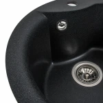 Гранітна мийка для кухні Platinum 480 TURAS матова Карбон