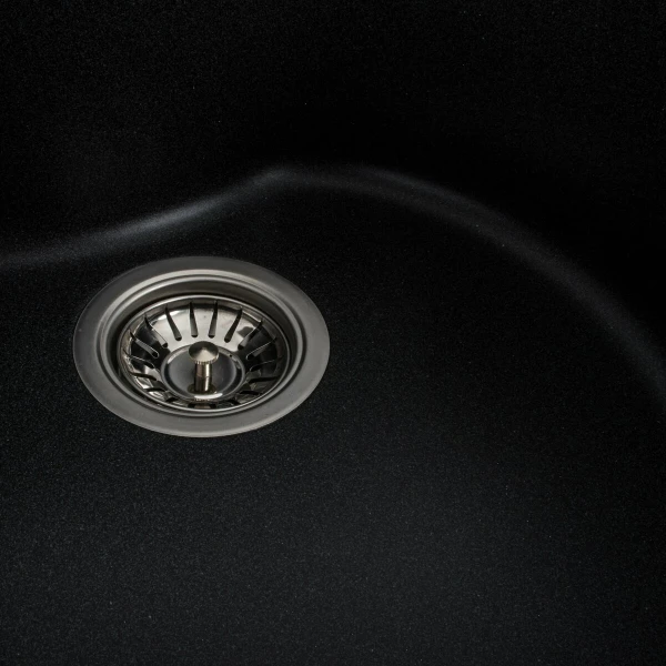 Гранітна мийка для кухні Platinum 480 TURAS матова Карбон