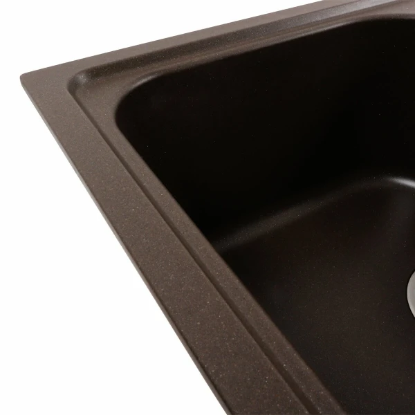 Гранітна мийка для кухні Platinum 7950 Equatoria матовий Темна скеля