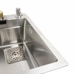 Кухонна мийка сатин Platinum Handmade "ВОДОСПАД" PLATINUM 75×45B PVD