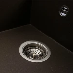 Гранітна мийка для кухні Platinum 7950 AZURIT матова Темна скеля