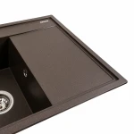Гранітна мийка для кухні Platinum 7950 AZURIT матова Темна скеля