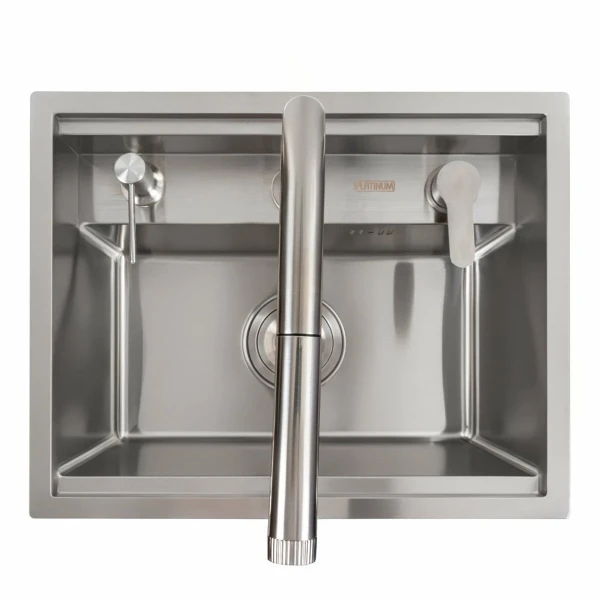 Кухонна мийка CM 47*38 прихована нержавійка Platinum Handmade + змішувач
