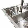 Кухонна мийка прихована Platinum Handmade + змішувач PLATINUM CM 47×38 нержавійка