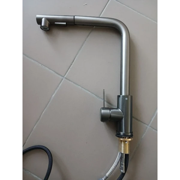 FC-3 змішувач кухонний з висувною лійкою ТМ Platinum (PVD чорний)