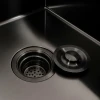 Кухонна мийка чорна Handmade сифон VALESO CM 78×50 R PVD (круглий 3,0/0,8)